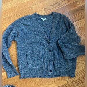Madewell charcoal cardigan with pockets